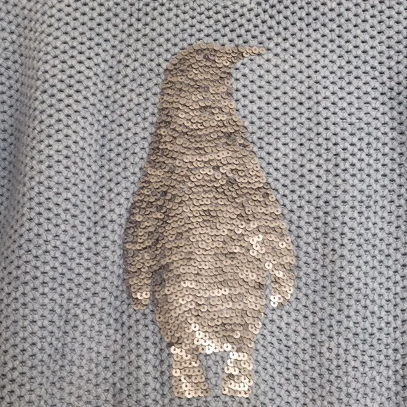 Gap girls sequined penguin sweater in size 10 - Picture 3 of 6